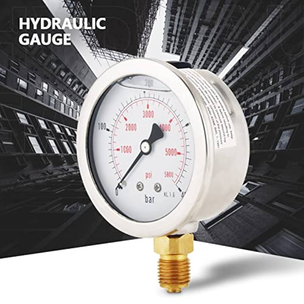 Dial Hydraulic Pressure Gauge Meter Pressure Gauges Vacuum